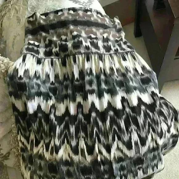 Cynthia Rowley  Maxi Dress Long Strapless Boho Bohemian Ikat Beach - Picture 3 of 5